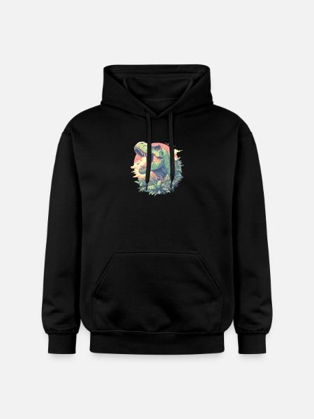 Dino Dinosaur Dinosaur - Gildan Unisex Softstyle® Midweight Hoodie - black