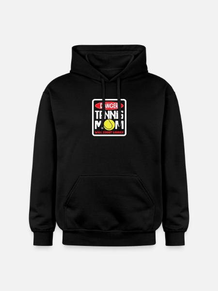 Danger Tennis Mom Player Loud - Gildan Unisex Softstyle® Midweight Hoodie - black