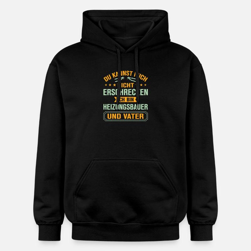 Heating Engineer Heating Construction Plumber Plumber - Gildan Unisex Softstyle® Midweight Hoodie - black