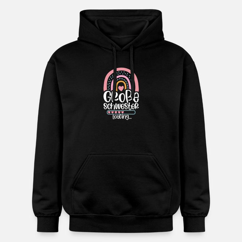 Grande Soeur Annonce Annonce Arc-en-ciel - Sweat à capuche Softstyle® Gildan Unisexe - noir