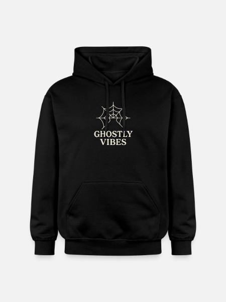 Spinnennetz Design mit Ghostly Vibes - Gildan Unisex Softstyle® Midweight Hoodie - Schwarz