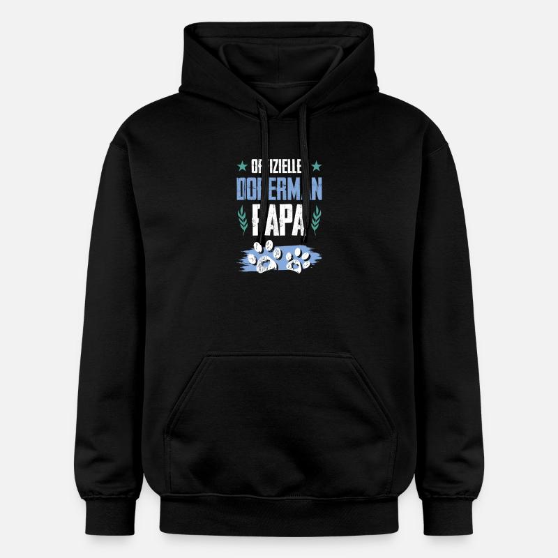 Doberman chiens papa - Sweat à capuche Softstyle® Gildan Unisexe - noir