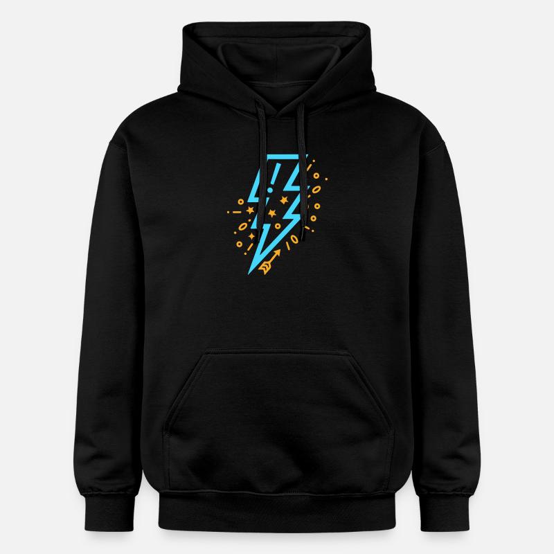 Blitz mit jungem und kraftvollem Stil - Gildan Unisex Softstyle® Midweight Hoodie - Schwarz