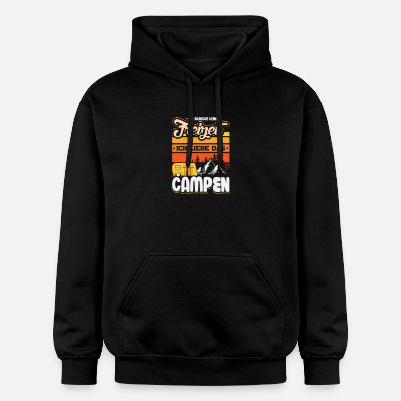 Camper Camping Caravane Dicton - Sweat à capuche Softstyle® Gildan Unisexe - noir