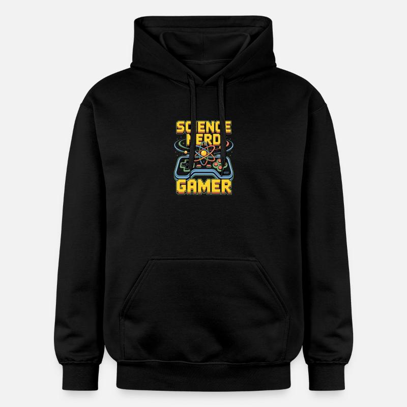 Science Nerd Gamer Atom Controller Wissenschaft - Sweat à capuche Softstyle® Gildan Unisexe - noir