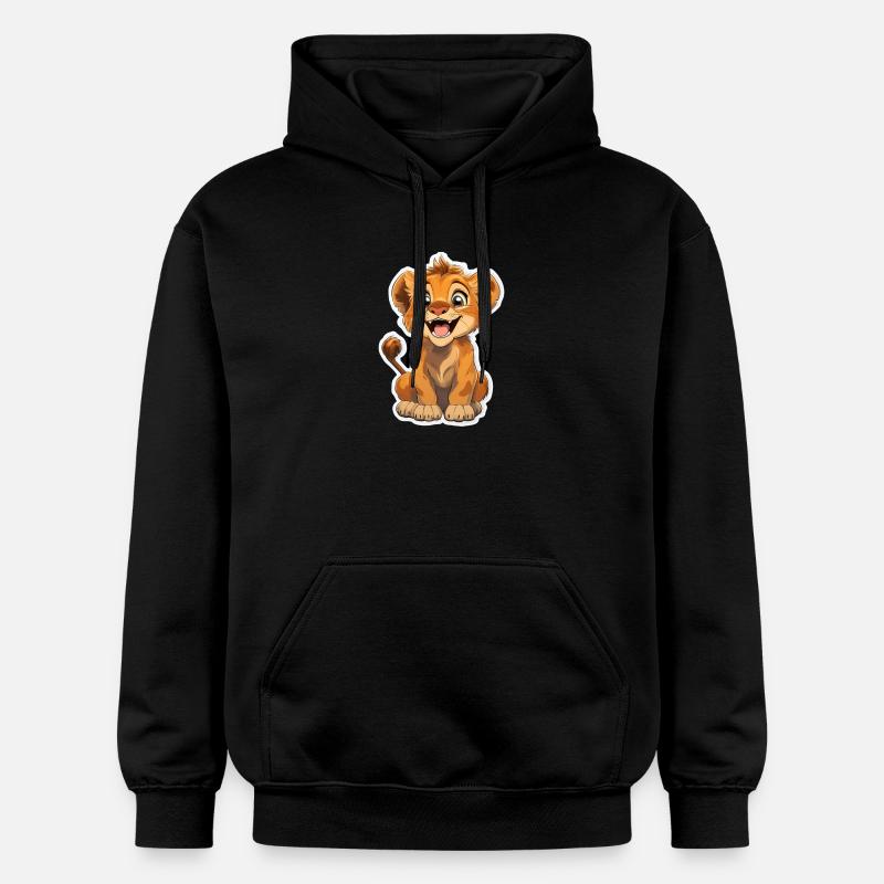 Löwe - Gildan Unisex Softstyle® Midweight Hoodie - Schwarz