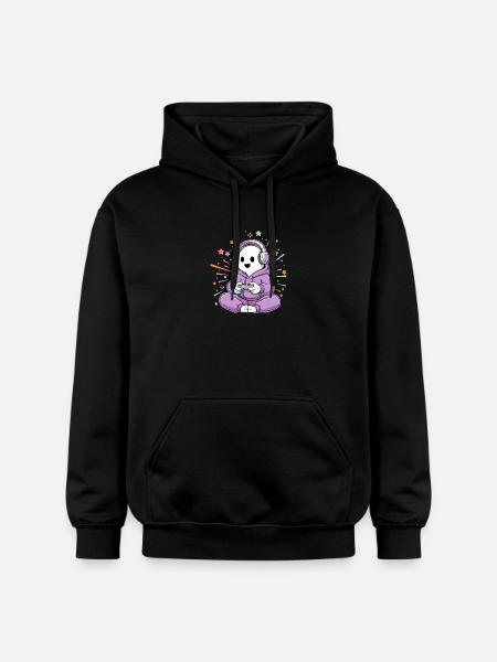 Halloween Gamer Cartoon Scary Gaming - Gildan Unisex Softstyle® Midweight Hoodie - black