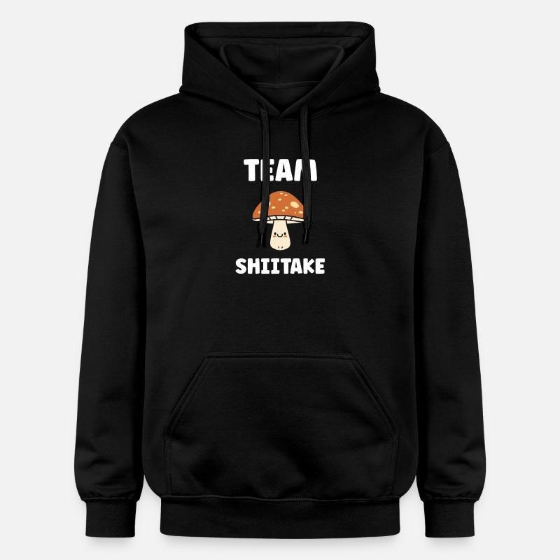 Equipe Shiitake: champignon kawaii - Sweat à capuche Softstyle® Gildan Unisexe - noir