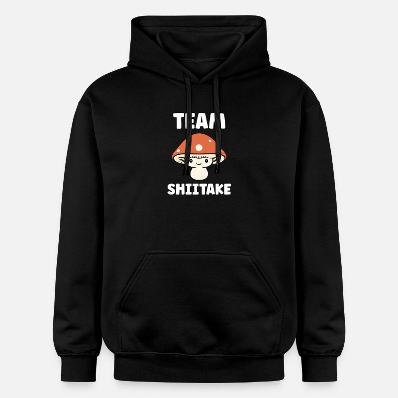 Equipe Shiitake Team Champignon Amusant - Sweat à capuche Softstyle® Gildan Unisexe - noir