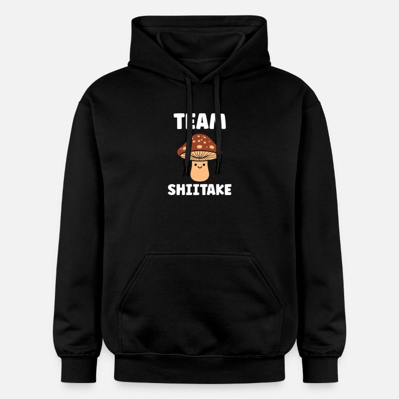 Team Shiitake Mushroom Graphic - Sweat à capuche Softstyle® Gildan Unisexe - noir