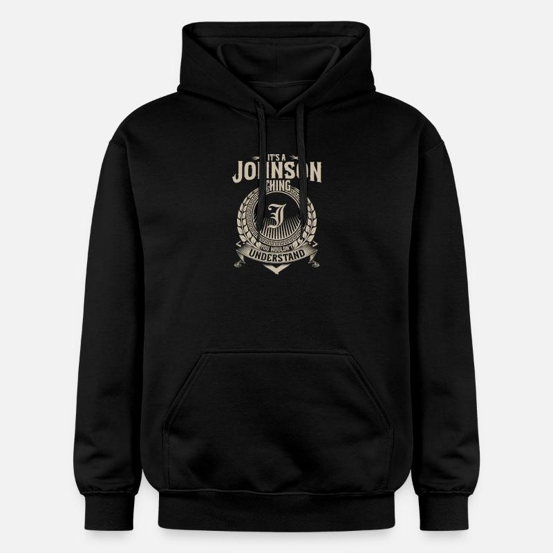 T-shirt Johnson Thing Crest - Sweat à capuche Softstyle® Gildan Unisexe - noir