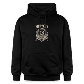 Whitley-Ding, das man nicht verstehen würde - Gildan Unisex Softstyle® Midweight Hoodie - Schwarz - Vorne - Marisol (170cm) & Nik (191cm)