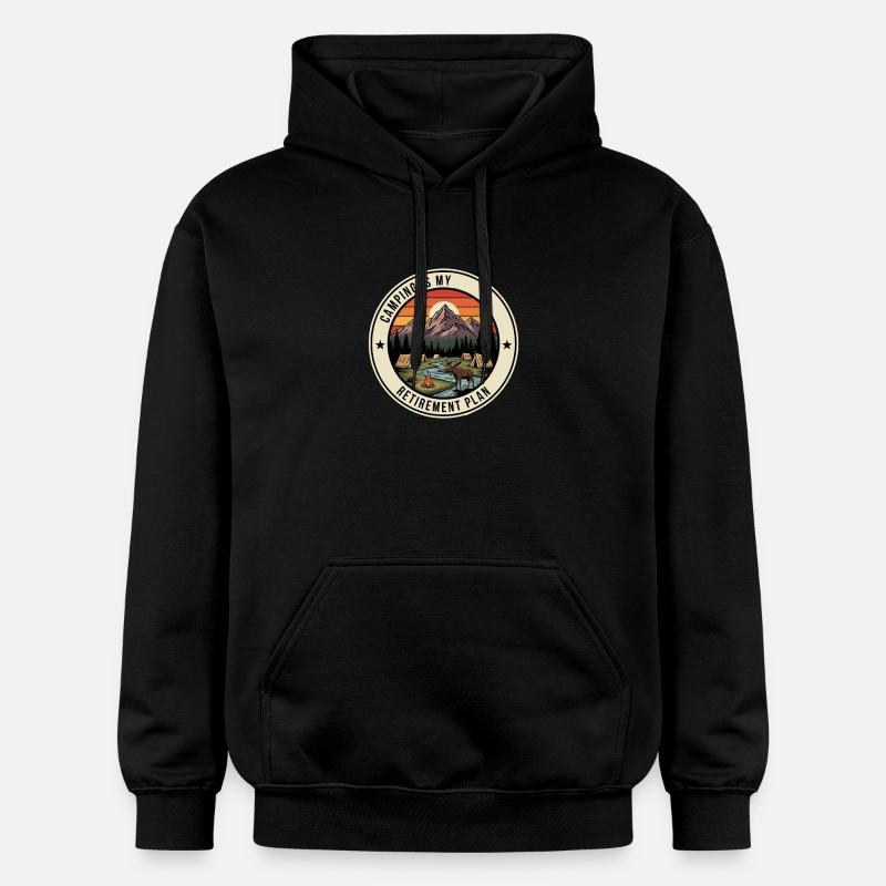 Retiree Camping Retirement Plan - Gildan Unisex Softstyle® Midweight Hoodie - black