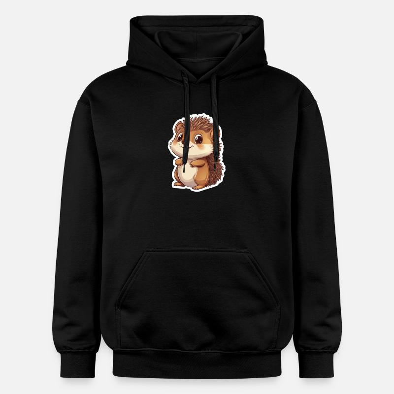 Hérisson - Sweat à capuche Softstyle® Gildan Unisexe - noir