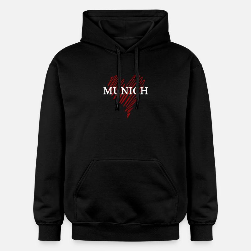 J’adore Munich, souvenir Munich - Sweat à capuche Softstyle® Gildan Unisexe - noir