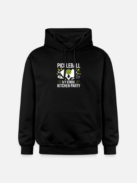 Pickleball My Kinda Kitchen Party - Gildan Unisex Softstyle® Midweight Hoodie - black
