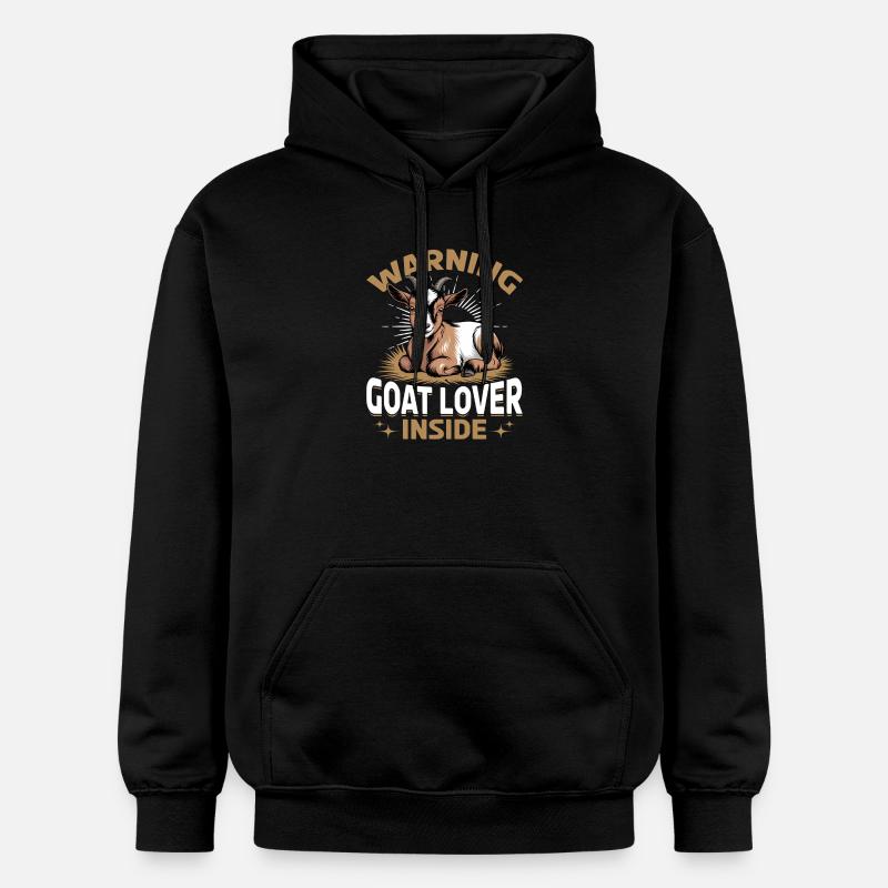 Drôle d’animal de la ferme chèvre - Sweat à capuche Softstyle® Gildan Unisexe - noir
