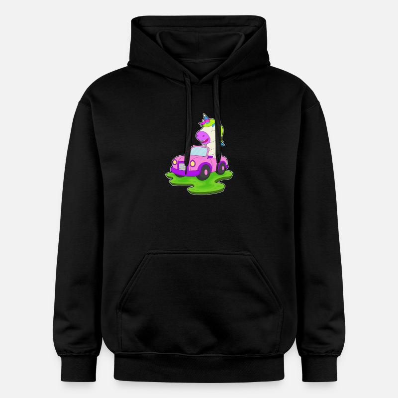 Voiture Licorne - Sweat à capuche Softstyle® Gildan Unisexe - noir