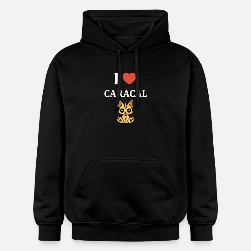 J’aime le Caracal - Sweat à capuche Softstyle® Gildan Unisexe - noir