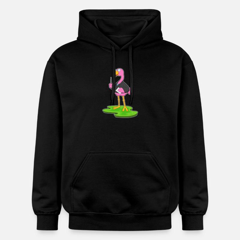 Flamingo Lehrer Zeigestab Schule - Gildan Unisex Softstyle® Midweight Hoodie - Schwarz