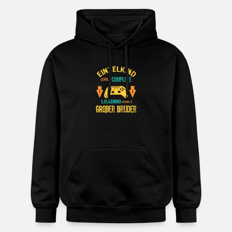 Einzelkind Complete - Loading Großer Bruder 2026 - Gildan Unisex Softstyle® Midweight Hoodie - Schwarz