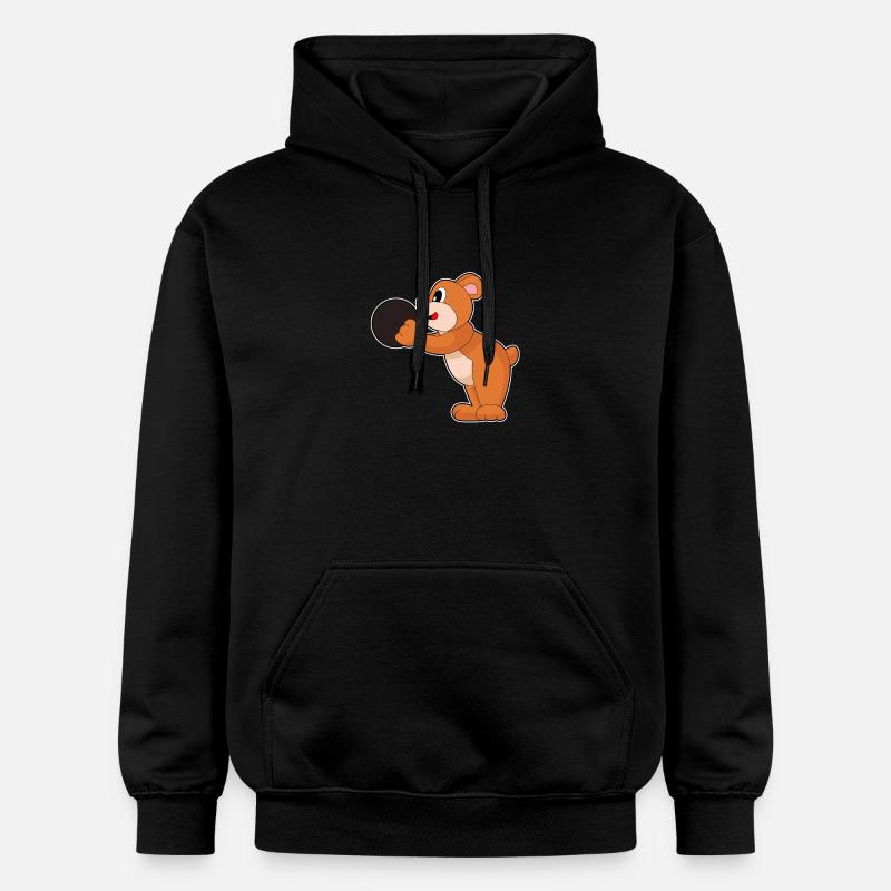 Bear Bowling Boule de bowling - Sweat à capuche Softstyle® Gildan Unisexe - noir