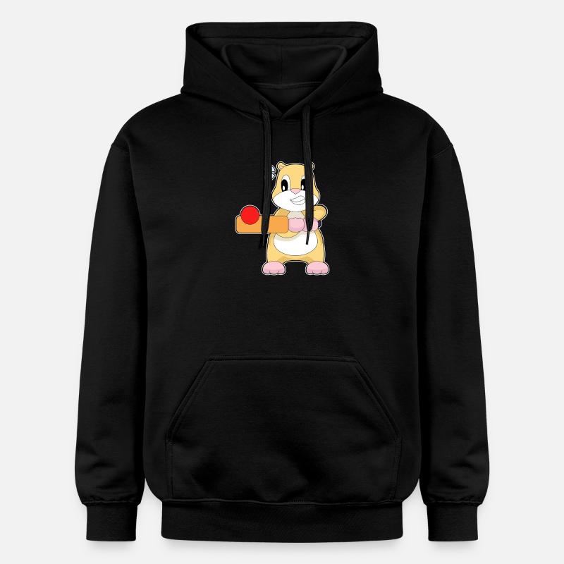 Hamster Cricket Batte de cricket - Sweat à capuche Softstyle® Gildan Unisexe - noir