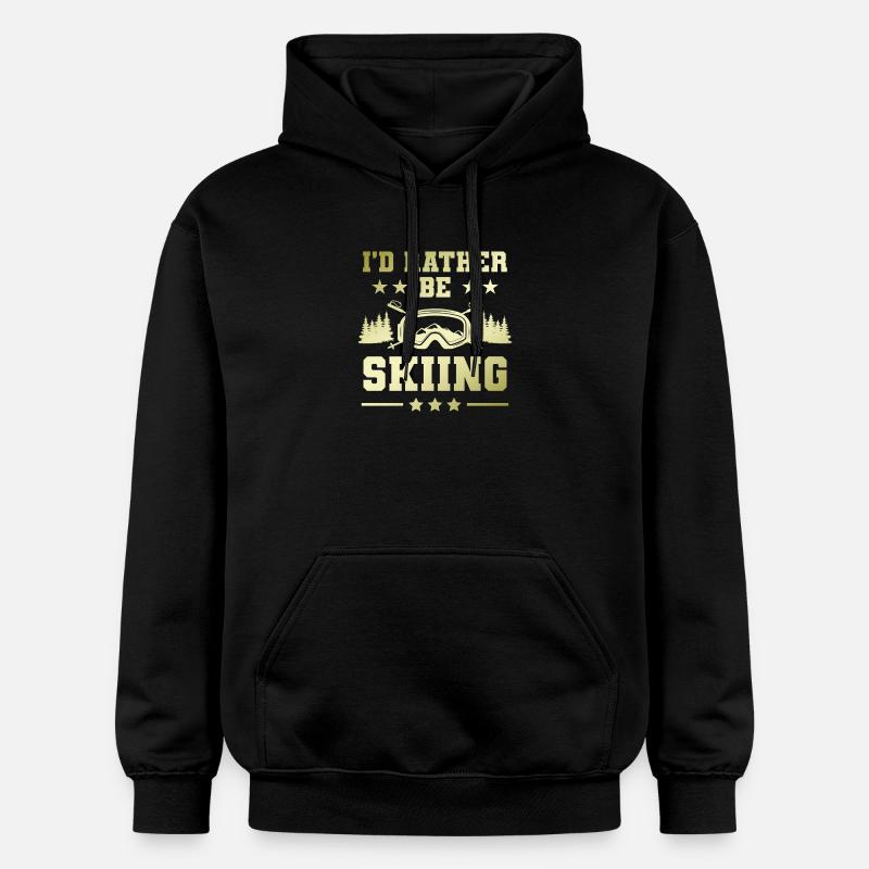 Ski Skiing - Sweat à capuche Softstyle® Gildan Unisexe - noir