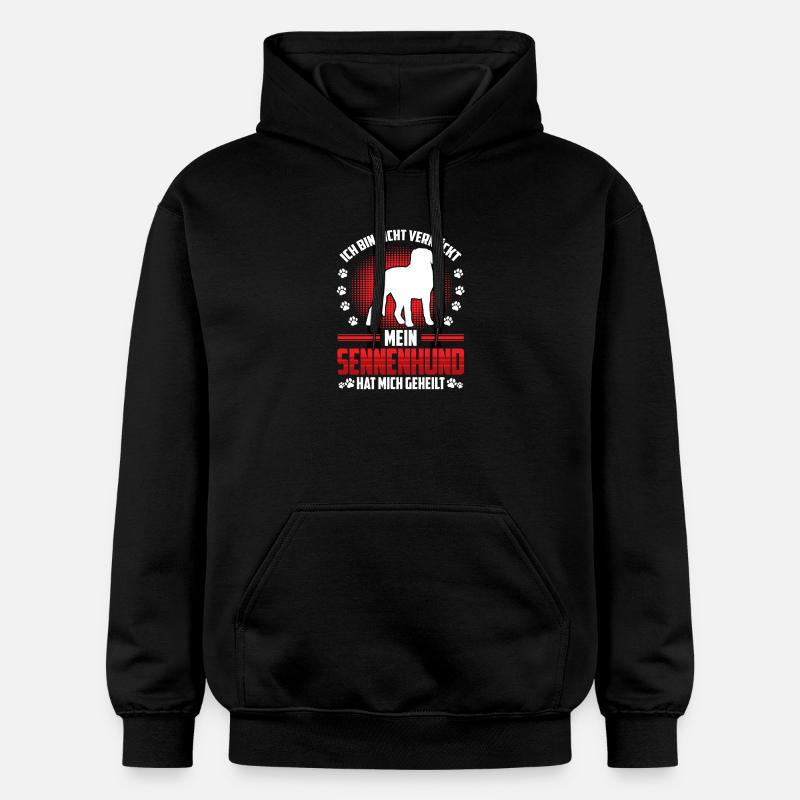 Bouvier Heals Me Bouvier Suisse - Sweat à capuche Softstyle® Gildan Unisexe - noir