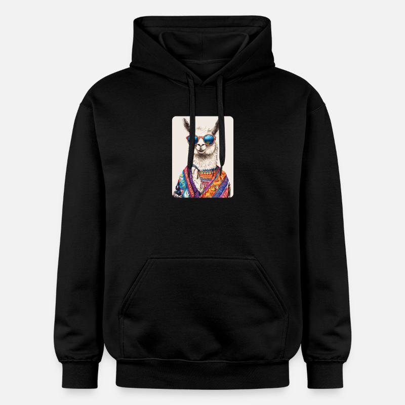 lama - Sweat à capuche Softstyle® Gildan Unisexe - noir