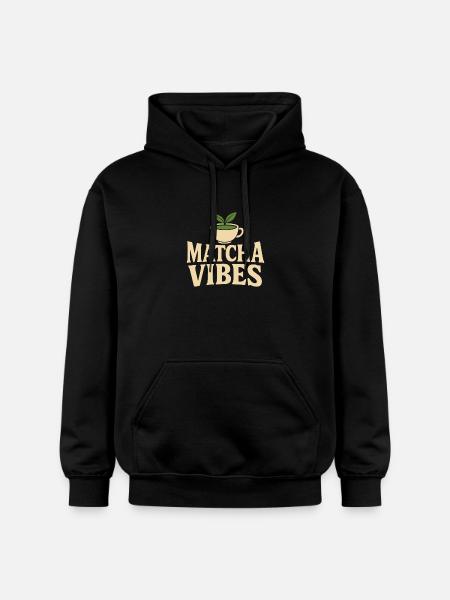 Matcha Vibes – Green Tea Lover Shirt - Gildan Unisex Softstyle® Midweight Hoodie - black