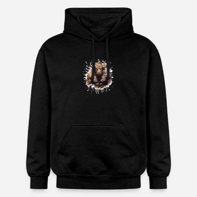 Bison Muscles Musculation Bête - Sweat à capuche Softstyle® Gildan Unisexe - noir