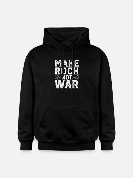 Lav Rock Ikke Krig Rock Band Guitar Musik - Gildan Softstyle® Midweight unisex-hoodie - sort