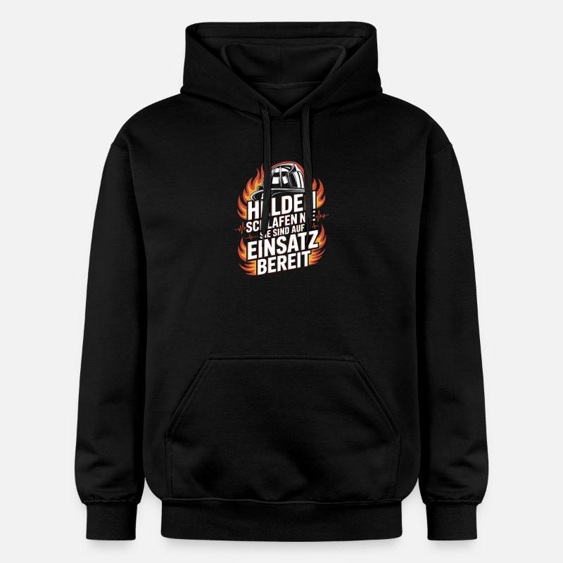 Service d'incendie Pompier Pompier volontaire - Sweat à capuche Softstyle® Gildan Unisexe - noir