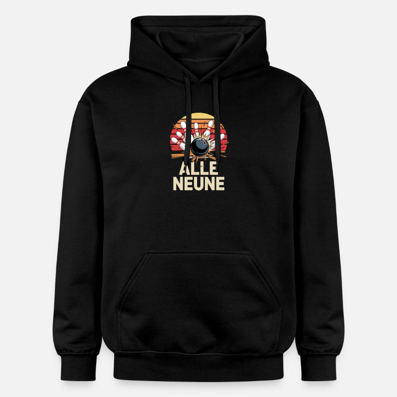 Conception des neuf coups de bowling - Sweat à capuche Softstyle® Gildan Unisexe - noir
