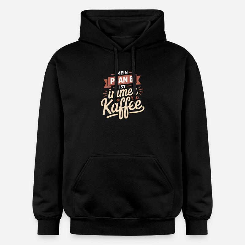 My plan B is always coffee - Gildan Unisex Softstyle® Midweight Hoodie - black