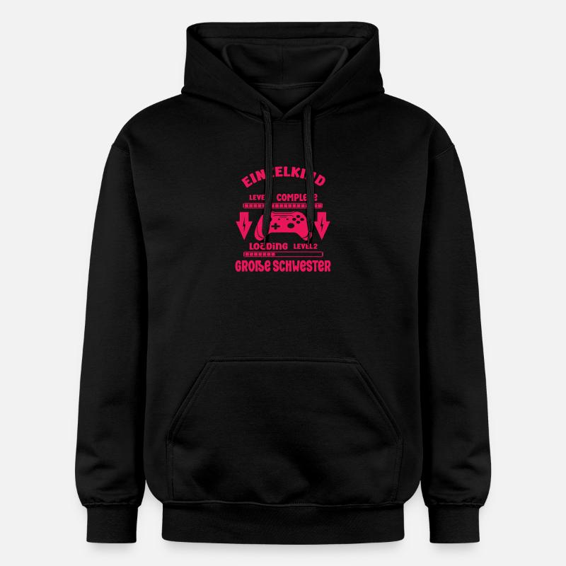 Einzelkind Complete - Loading Große Schwester 2026 - Gildan Unisex Softstyle® Midweight Hoodie - Schwarz