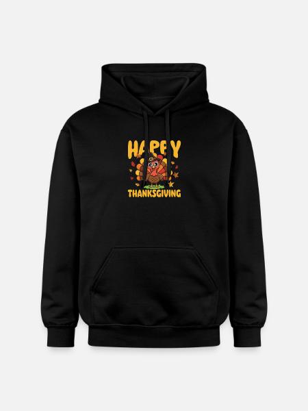 Frohes Thanksgiving Herbst Erntemischung - Gildan Unisex Softstyle® Midweight Hoodie - Schwarz