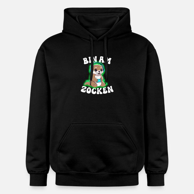 Je joue à Otter - Sweat à capuche Softstyle® Gildan Unisexe - noir
