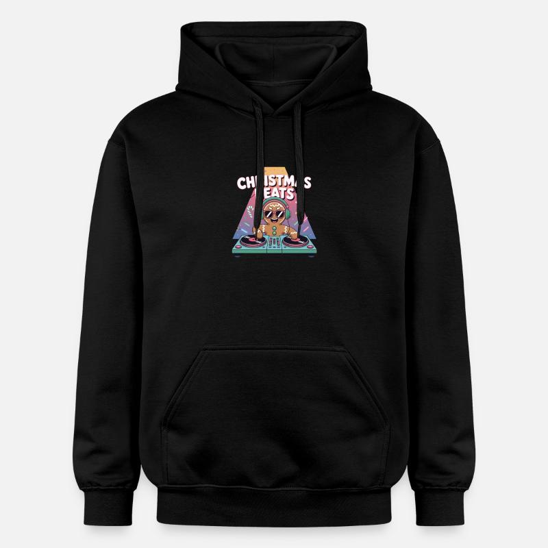 Noël Beats DJ Pain d’épice - Sweat à capuche Softstyle® Gildan Unisexe - noir