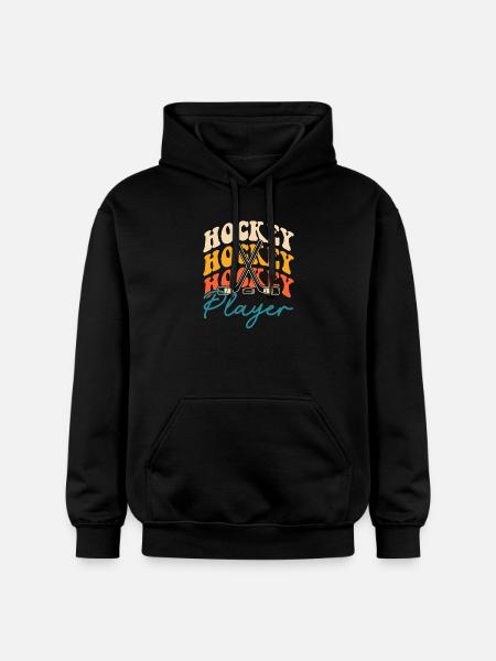 Hockey Eishockey Eishockeyspieler Geschenk - Gildan Unisex Softstyle® Midweight Hoodie - black