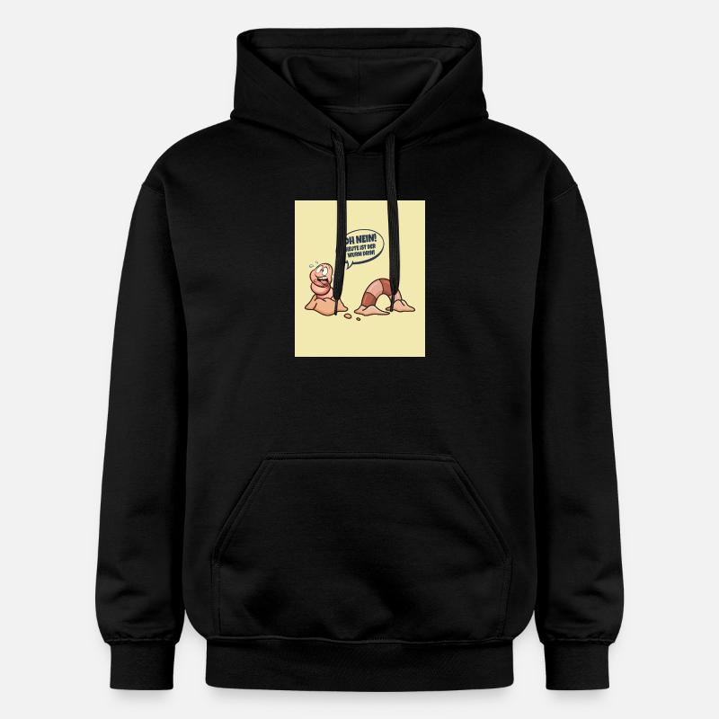 Aujourd’hui, le ver est là ! - Sweat à capuche Softstyle® Gildan Unisexe - noir