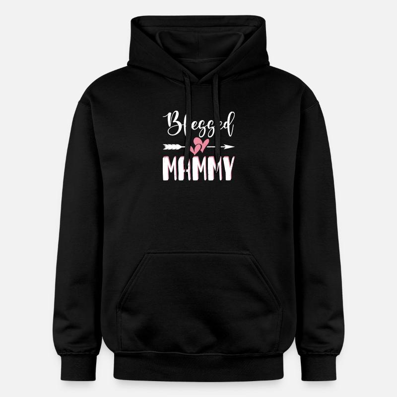 Oma Mama Geschenk Weihnachtsgeschenke Großmutter  - Gildan Unisex Softstyle® Midweight Hoodie - Schwarz