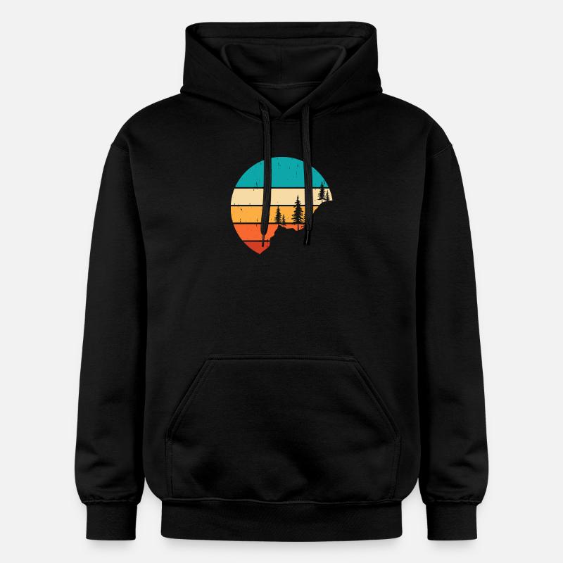 Randonnée Randonneur Alpiniste Cadeau - Sweat à capuche Softstyle® Gildan Unisexe - noir