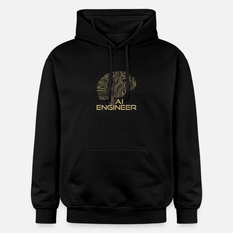 AI Engineer – Artificial Intelligence & Technology - Gildan Unisex Softstyle® Midweight Hoodie - black