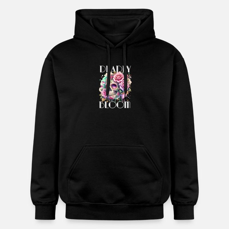 Fleurs Crâne Beauté Floraison - Sweat à capuche Softstyle® Gildan Unisexe - noir
