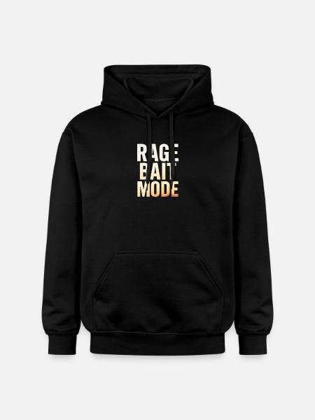 Rage Bait Mode, Funny Saying - Gildan Unisex Softstyle® Midweight Hoodie - black