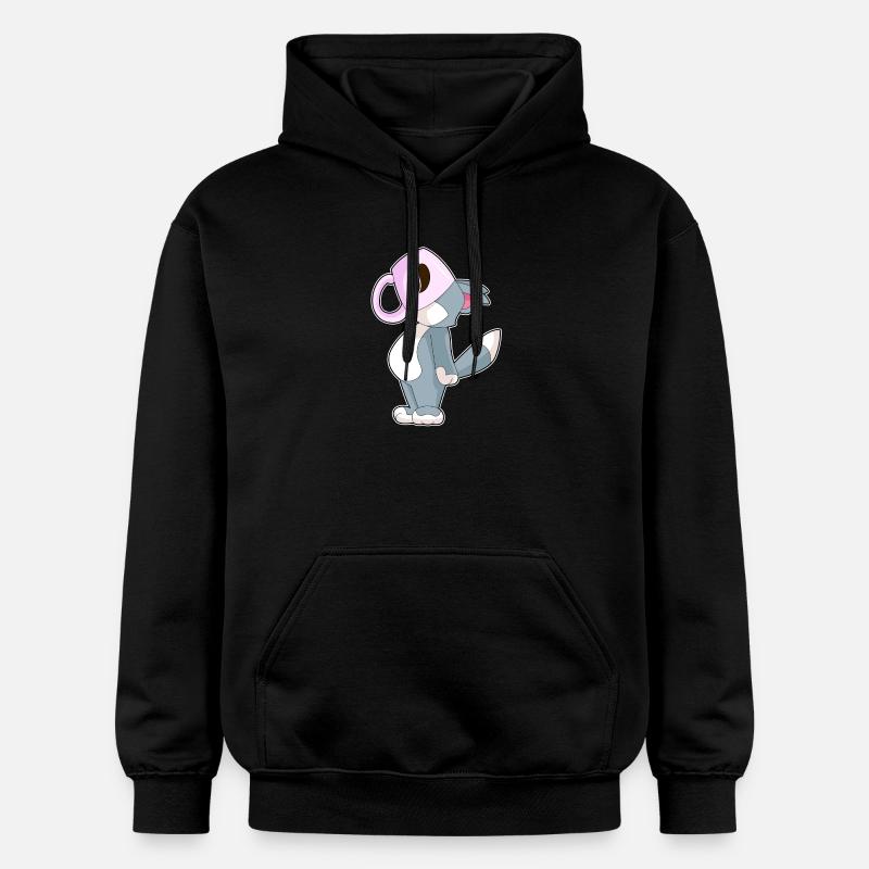 Tasse à café chat - Sweat à capuche Softstyle® Gildan Unisexe - noir