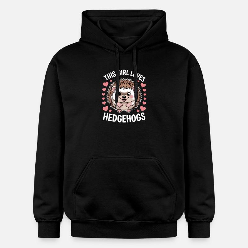 Igel Spruch Mädchen Lustiges Igel Geschenk - Gildan Unisex Softstyle® Midweight Hoodie - Schwarz