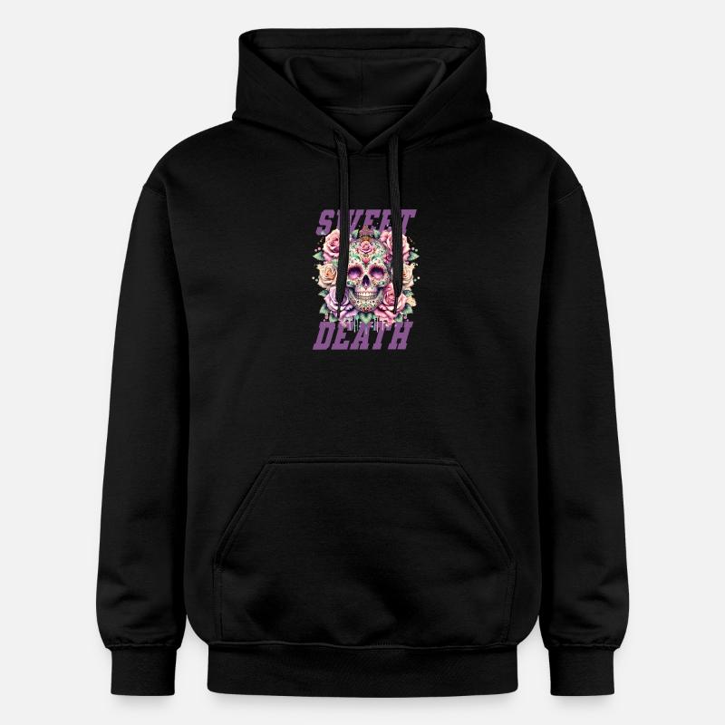 Fleurs Crâne Beauté Floraison - Sweat à capuche Softstyle® Gildan Unisexe - noir